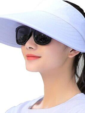 NWT Wide Brim Sun Visor ✨ UV Protection Summer Beach Hat